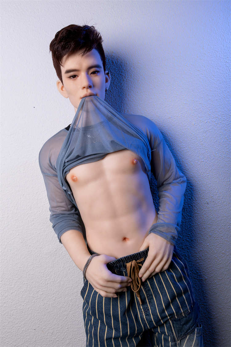 Free shipping 175cm full silicone male movable jaw head hair implant male sex toy for female