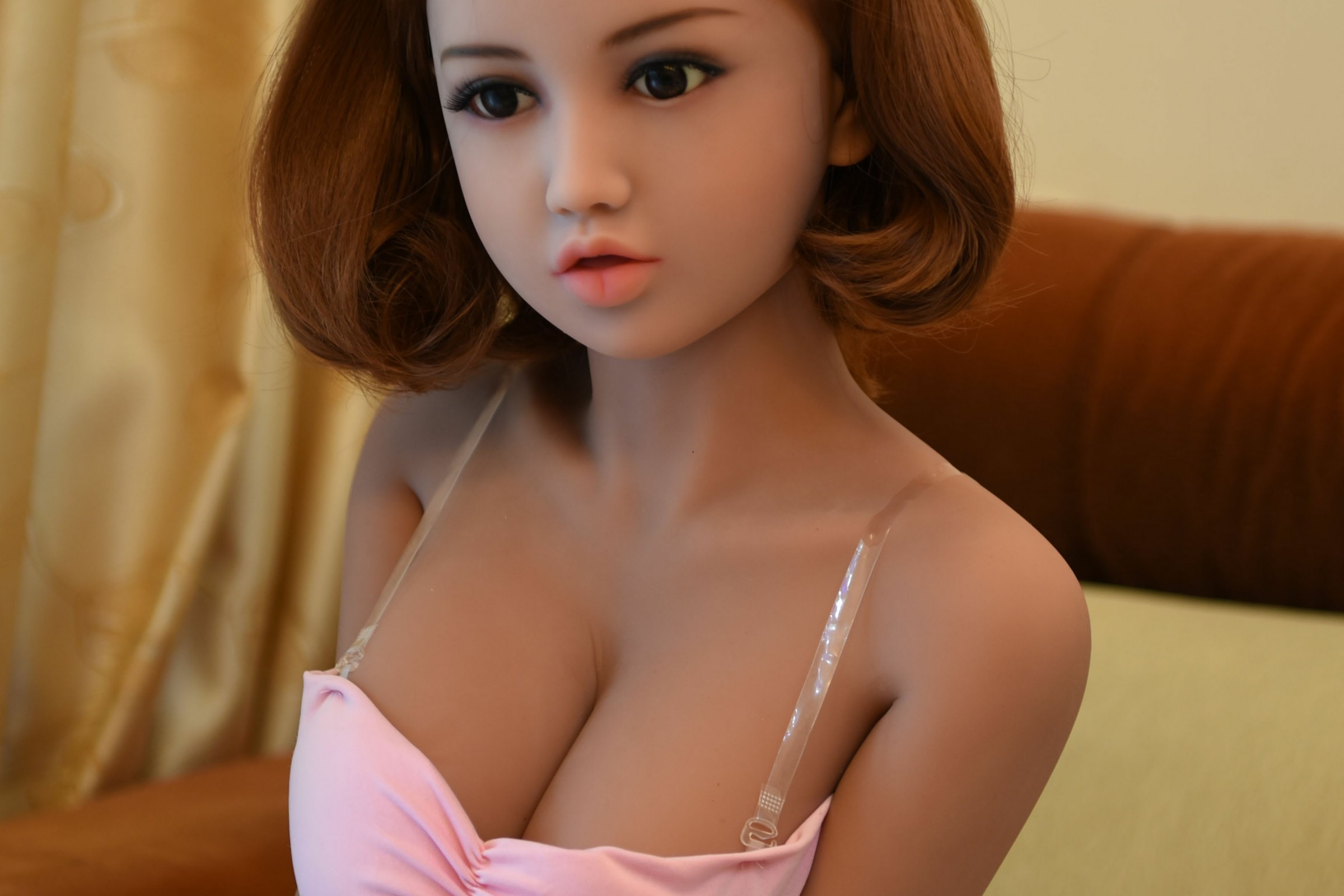 2017 Realistic silicone Asian face 138cm silicon young sex doll