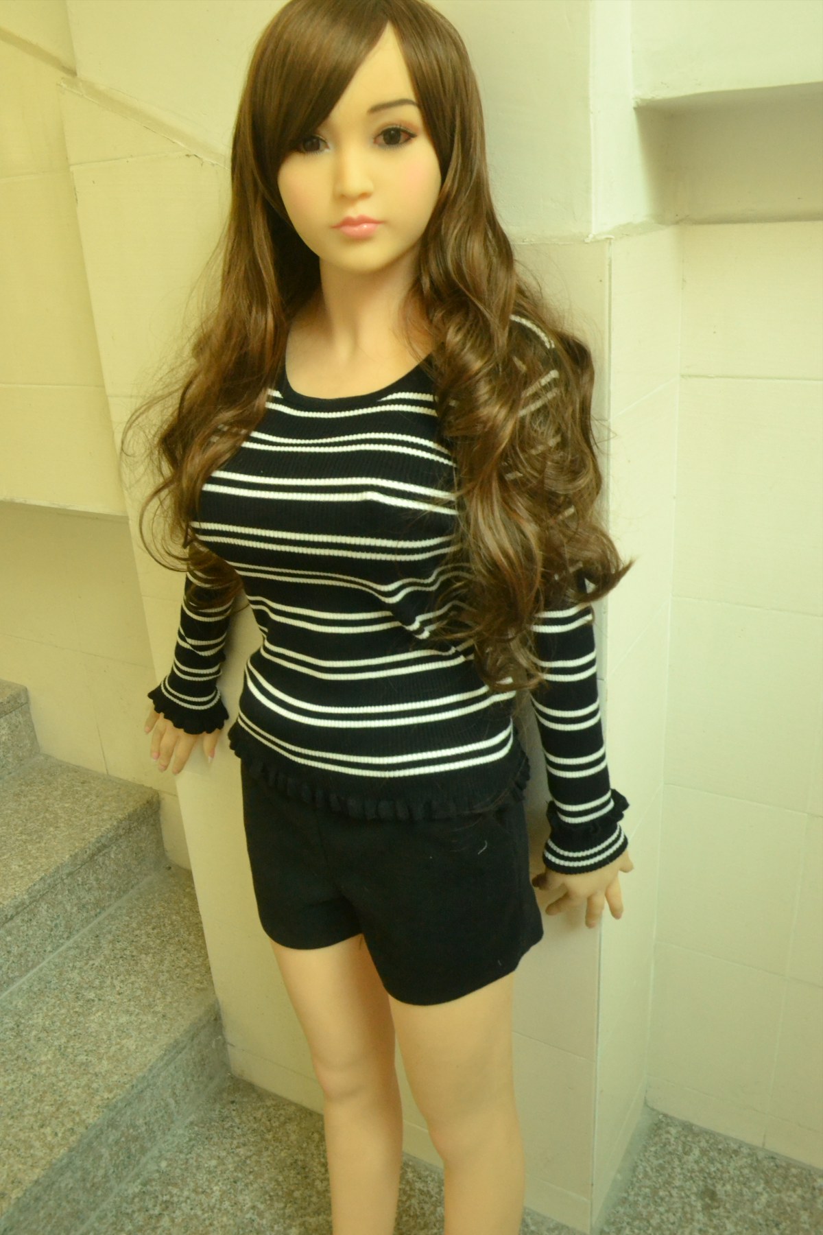 Free ship Realistic Vagina 3D Real Pubic Hair Silicone Sex Doll  148