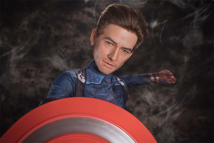 factory price to door 175cm Iron Man silicone head with full body for female sex