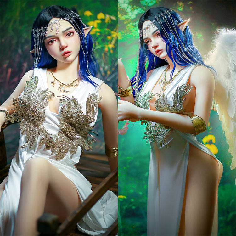 Free shipping 160cm M hair implant silicone head can oral sex doll for young girl sex doll  elf