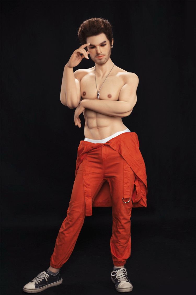 Free shipping 180cm silicone head hair implant male sex dolls big penis for women