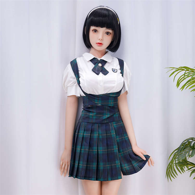 Factory price to door 149cm with full silicone body and head +A77 wig /hair implant